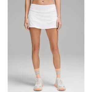 Pace Rival Mid Rise Skirt 12" - White